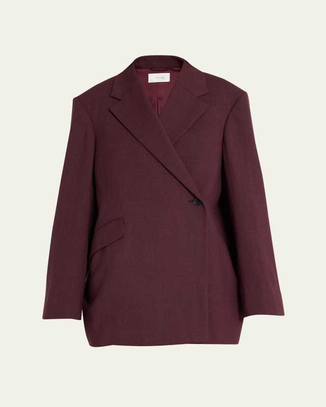 Azul One-Button Wool Jacket